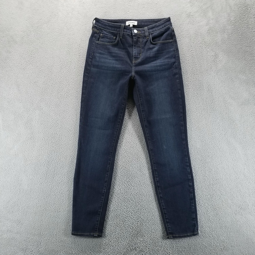 L'Agence Jeans Womens 25 Blue Skinny‎ Mid Rise Dark Wash Premium Denim